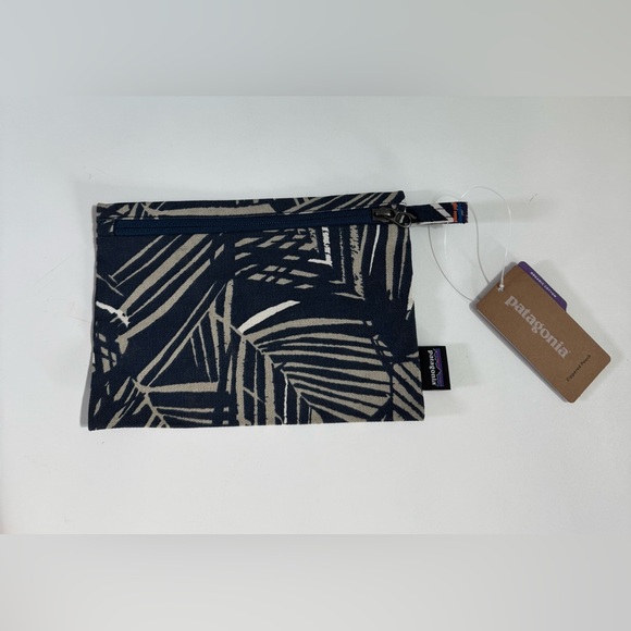 Patagonia Handbags - Patagonia Rain Fern Stone Blue Organic Cotton Small Zippered Pouch